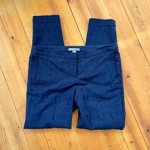 Textured navy trousers